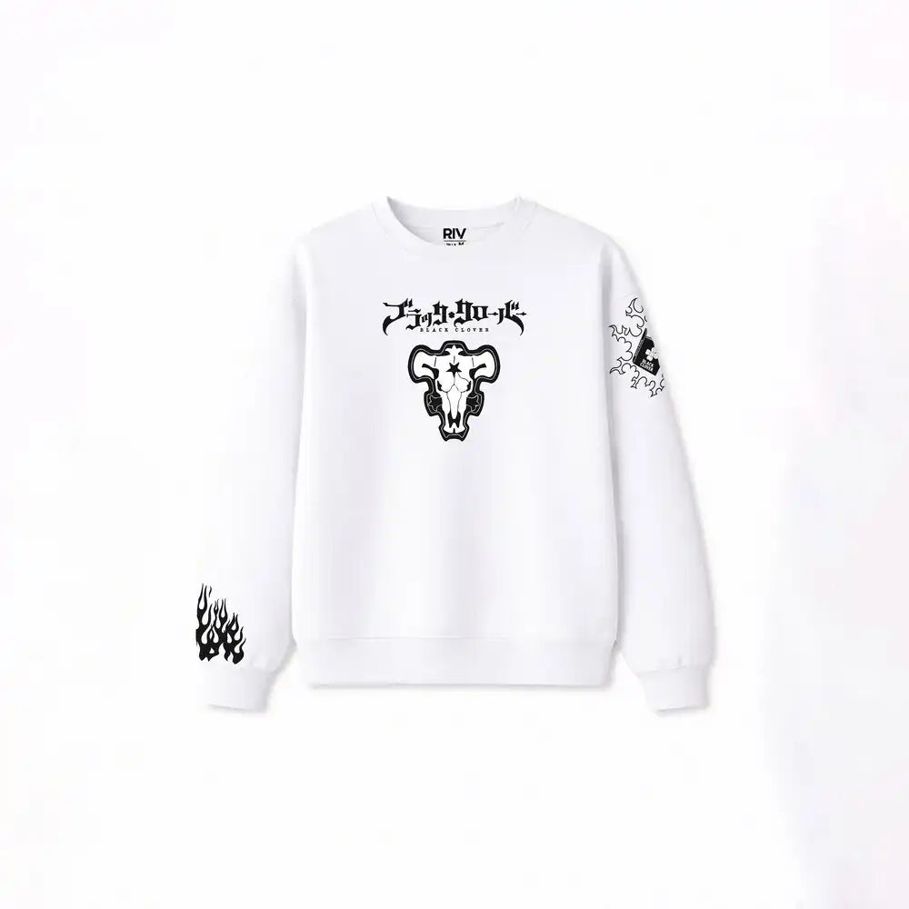 Buzo Cuello Redondo Black Cover Blanco