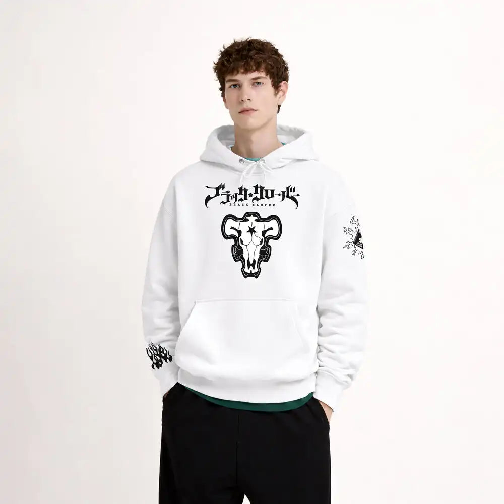 Buzo con Capucha Black Cover Blanco