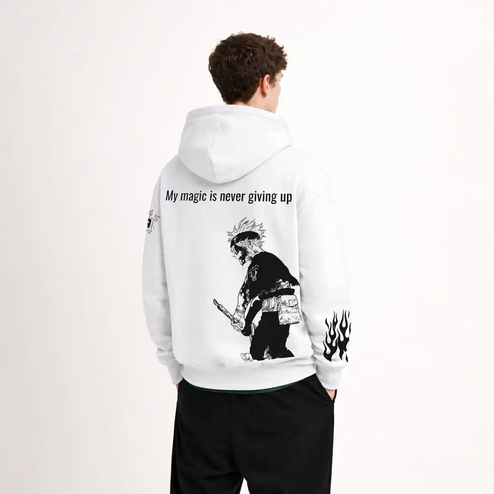 Buzo con Capucha Black Cover Blanco