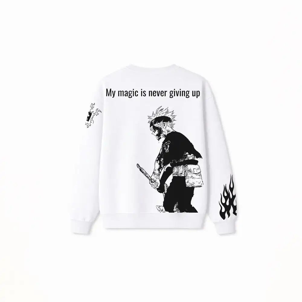 Buzo Cuello Redondo Black Cover Blanco