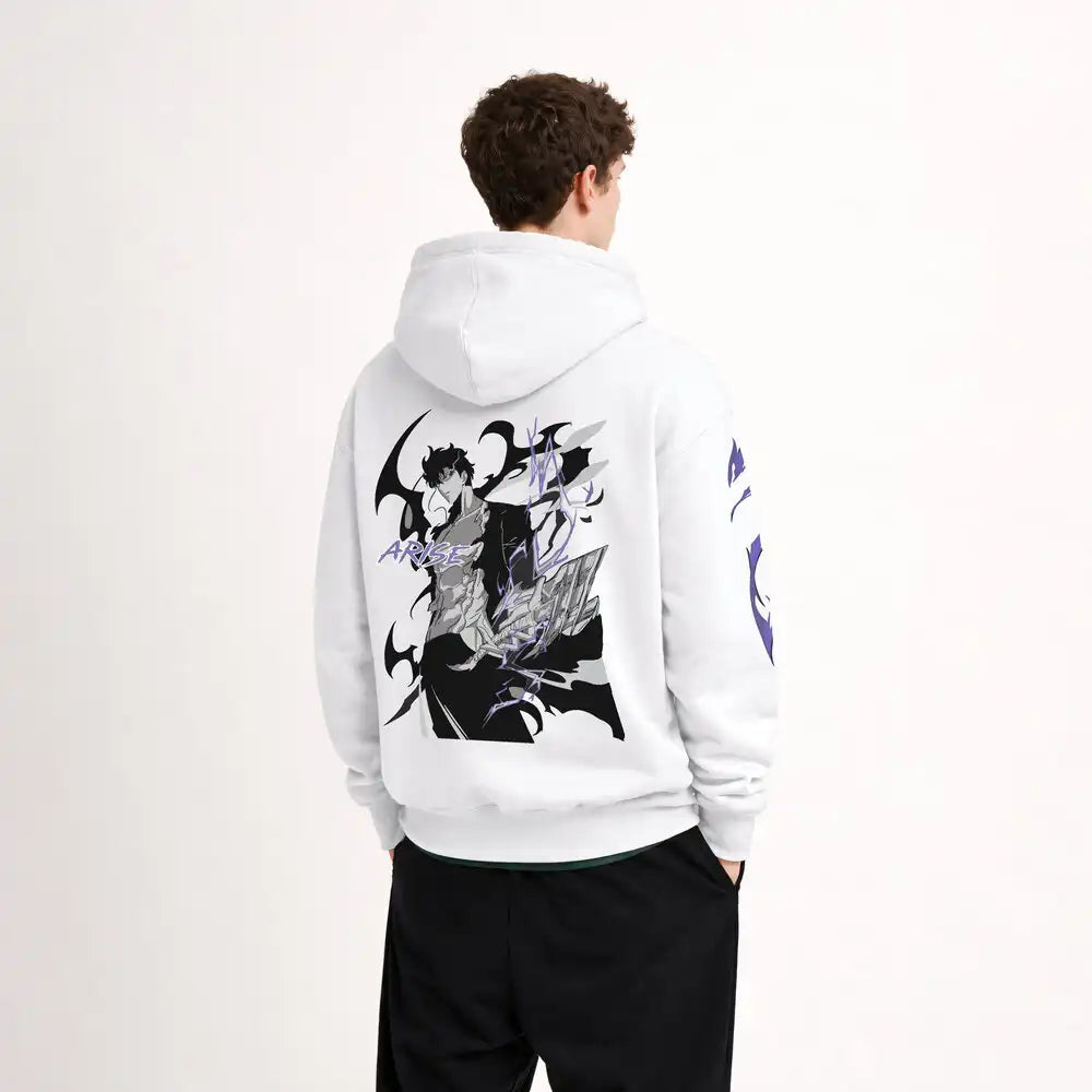 Buzo con Capucha Solo Leveling Blanco